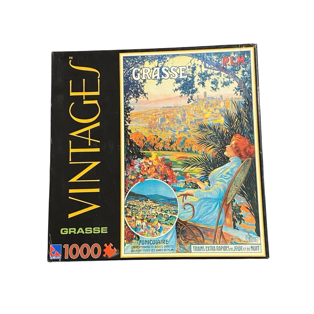 Sure-Lox Vintages Grasse 1000 Piece Puzzle 2006 P.L.M. France Complete